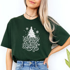 Minimalist Holiday Shirt - Merry and Bright” Christmas Tree Design
