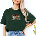 Merry & Furry Tees: Merry & Bright Border Collie Christmas Design – Festive Holiday Dog Lover Gift