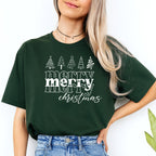 Minimalist Holiday Shirt - Merry Merry Christmas Graphic Tee