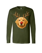 Reindeer Golden Retriever Christmas Design – Cute Holiday Dog Graphic