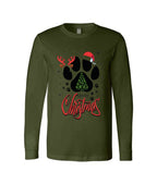 Merry Christmas Paw Print Holiday Apparel – Festive Pet Lover Christmas Design
