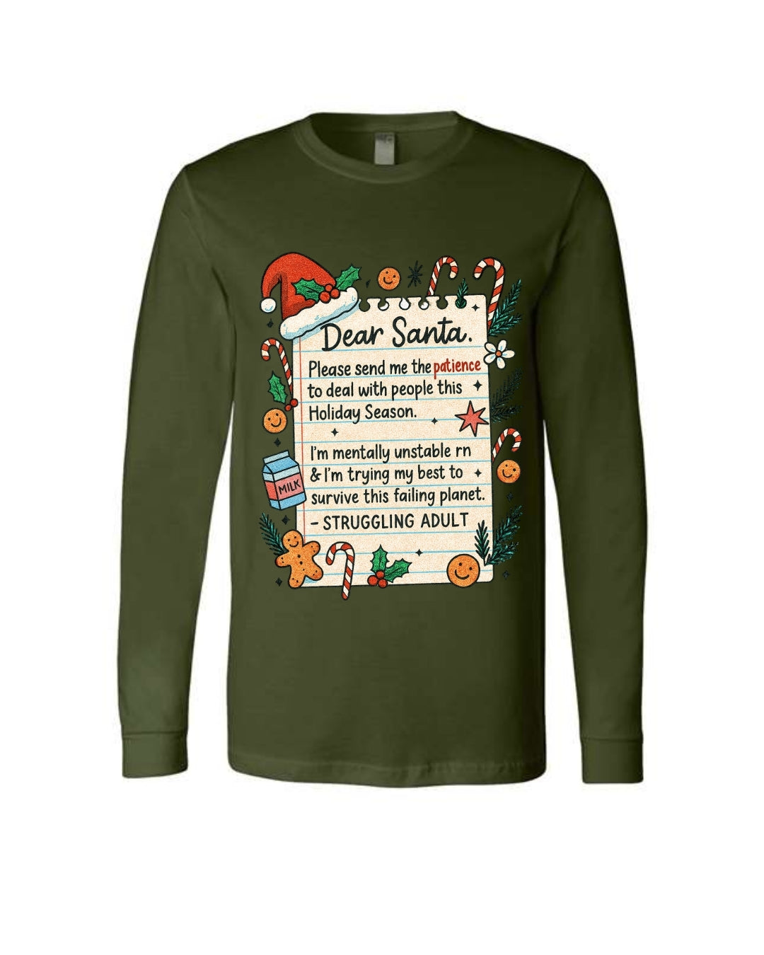 “Dear Santa: Struggling Adult Holiday Survival Design”