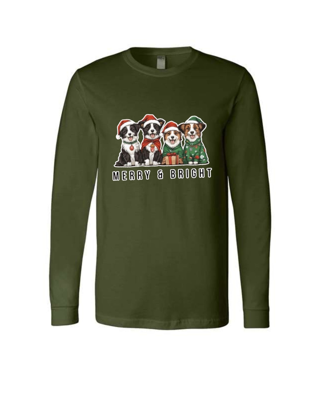Merry & Bright Border Collie Christmas Design – Festive Holiday Dog Lover Gift