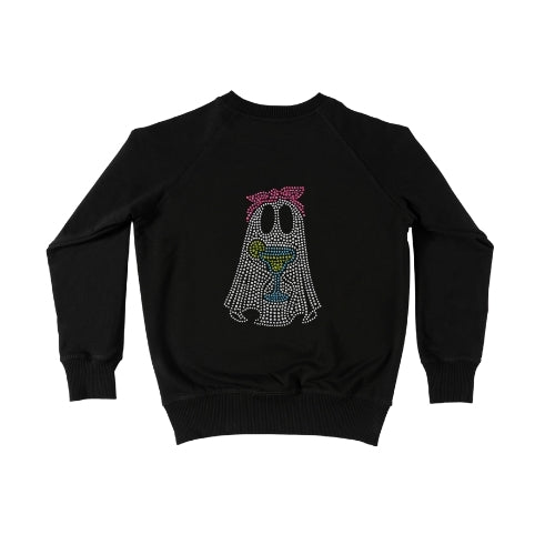 Rhinestone Cocktail Party Ghost Crewneck