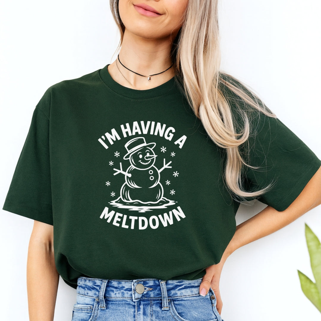 FUNNY HOLIDAY SHIRT: I’m Having a Meltdown – Funny Snowman Christmas Design