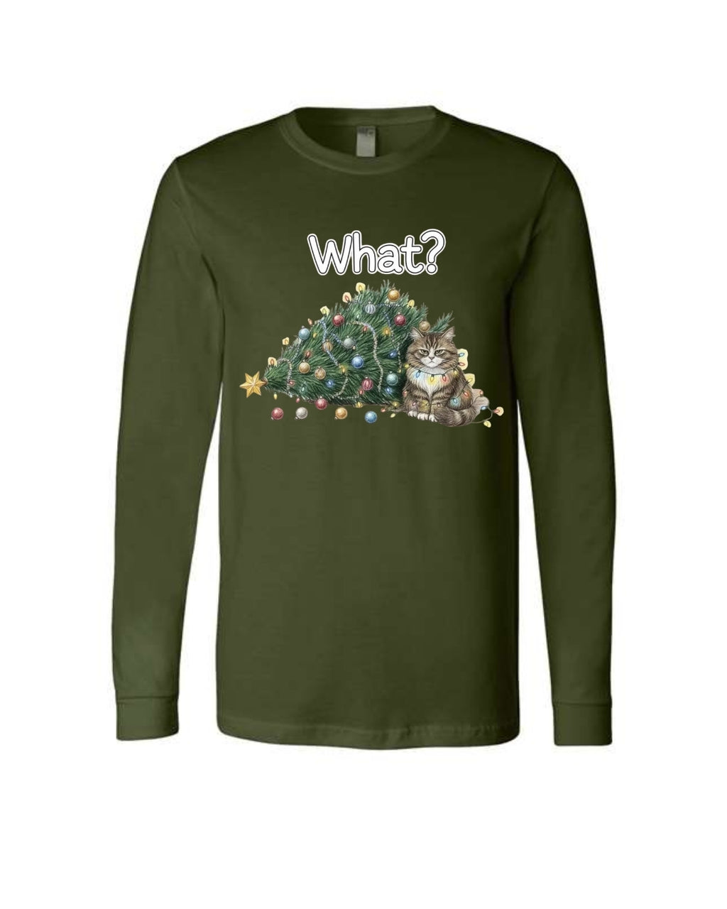 “What?” Holiday Cat Lover Gift