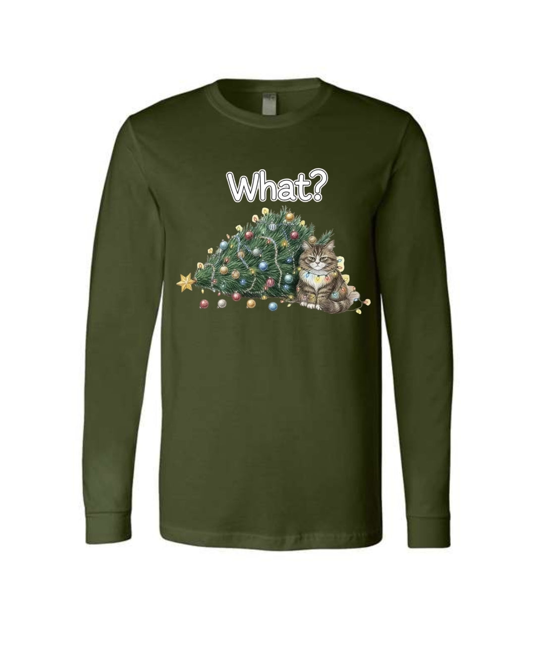“What?” Holiday Cat Lover Gift