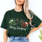 Merry & Furry Tees: Merry Woofmas Paw Print Apparel – Festive Dog Lover Christmas Gift