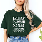 Minimalist Holiday Shirt - Dance Like Frosty, Shine Like Rudolph, Give Like Santa, Love Like Jesus