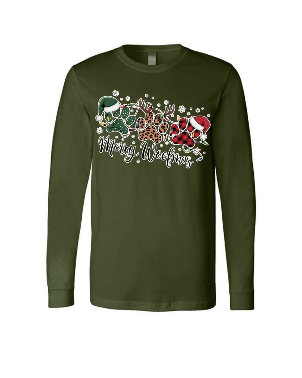 Merry Woofmas Paw Print Apparel – Festive Dog Lover Christmas Gift