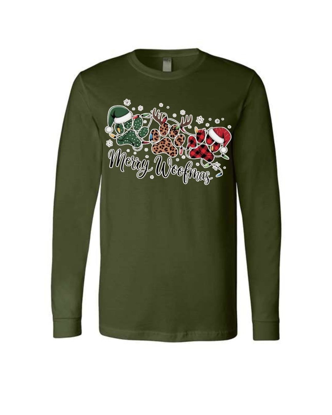 Merry Woofmas Paw Print Apparel – Festive Dog Lover Christmas Gift