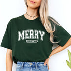 Minimalist Holiday Shirt - Merry Christmas Graphic Apparel
