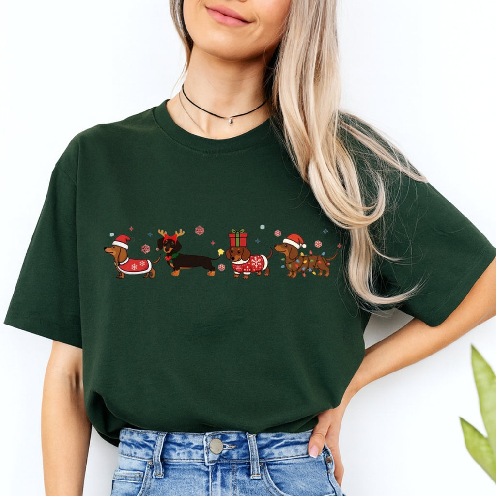 Merry & Furry Tees: Holiday Dachshund Christmas Apparel – Cute Wiener Dog Lover Gift