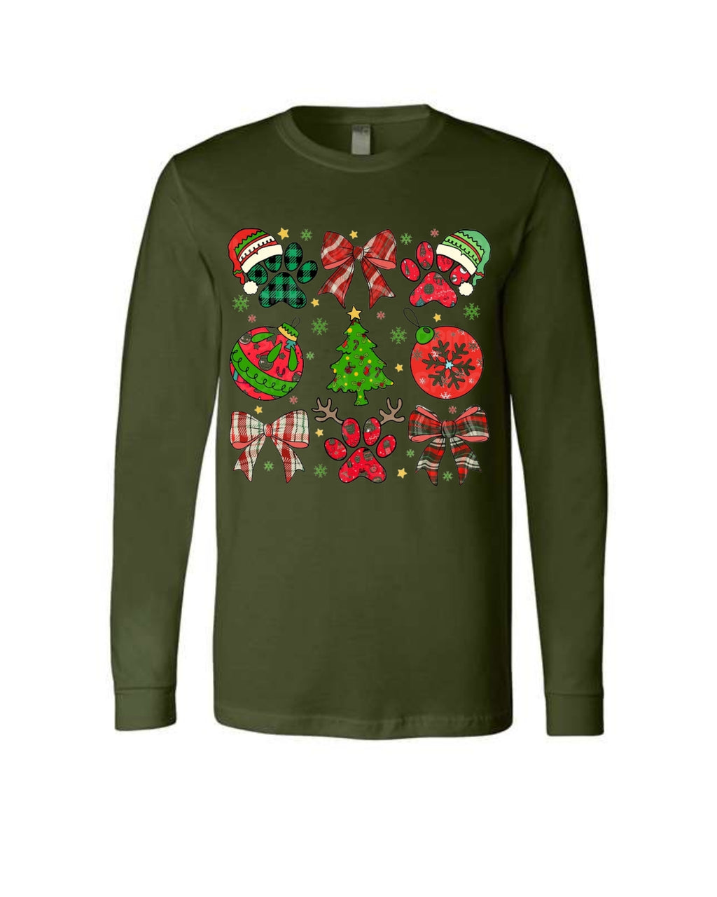 Paw Print Christmas Apparel – Festive Dog Lover Holiday Gift
