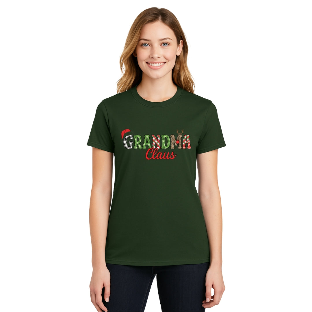Holiday Shirt - Grandma Claus Christmas Apparel – Fun Holiday Outfit for Festive Grandmas