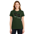 Merry & Furry Tees: “Happy Pawlidays Festive Paw Print Lights Design”