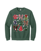 Festive Paw Prints and Christmas Trees