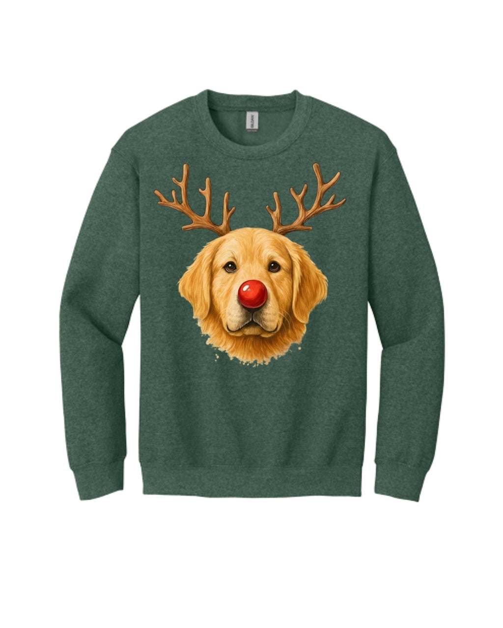 Reindeer Golden Retriever Christmas Design – Cute Holiday Dog Graphic