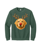 Reindeer Golden Retriever Christmas Design – Cute Holiday Dog Graphic