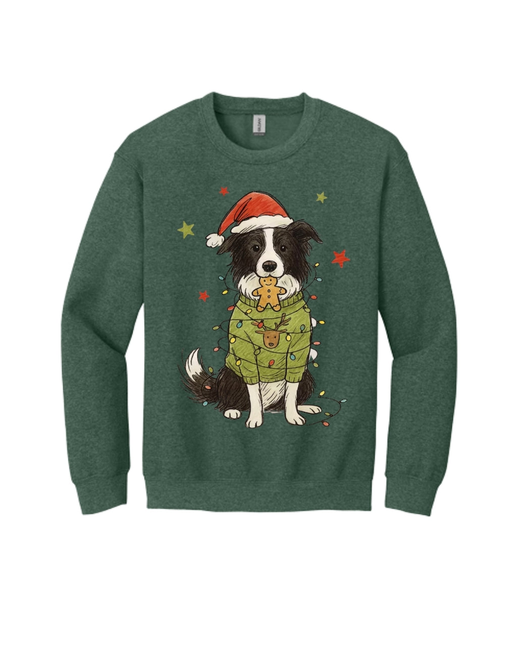 Border Collie Christmas Lights Design – Cute Holiday Dog Lover Gift