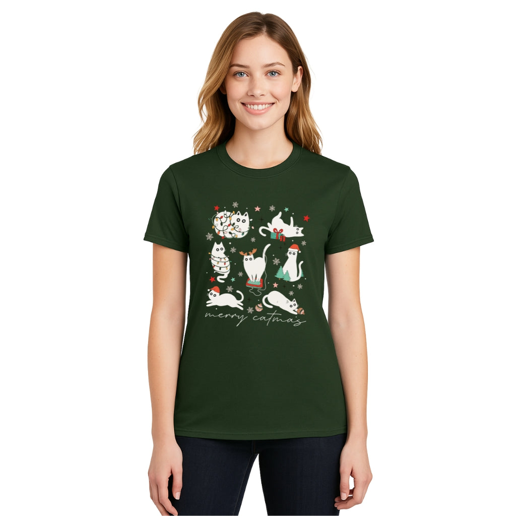 Christmas Tee for Pet Parents : Merry Catmas – Funny Christmas Cat Lover Gift