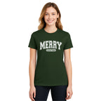 Minimalist Holiday Shirt - Merry Christmas Graphic Apparel