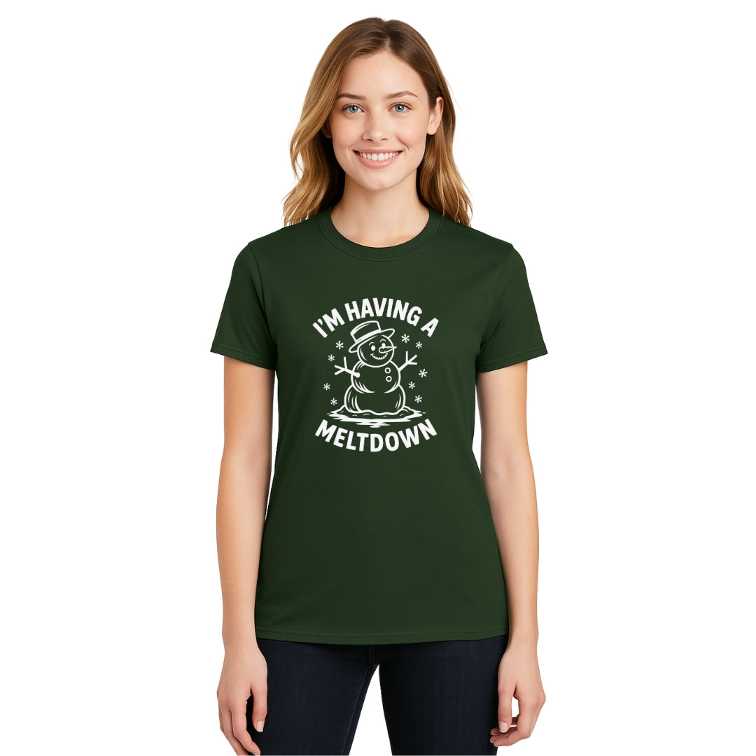 FUNNY HOLIDAY SHIRT: I’m Having a Meltdown – Funny Snowman Christmas Design