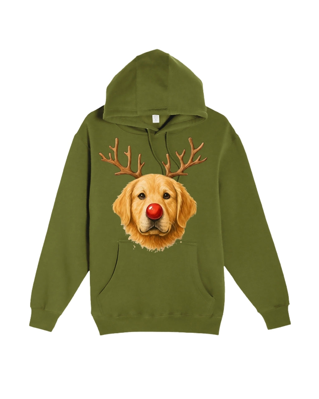 Reindeer Golden Retriever Christmas Design – Cute Holiday Dog Graphic