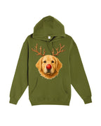 Reindeer Golden Retriever Christmas Design – Cute Holiday Dog Graphic