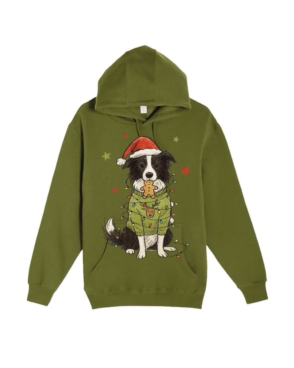 Border Collie Christmas Lights Design – Cute Holiday Dog Lover Gift