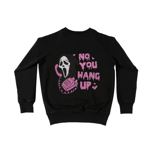 Rhinestone Ghostface “No, You Hang Up” Crewneck