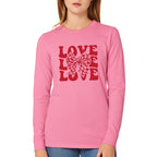 Love Love Love Sweatshirt & Tee – Valentine’s Day Bow Heart Design