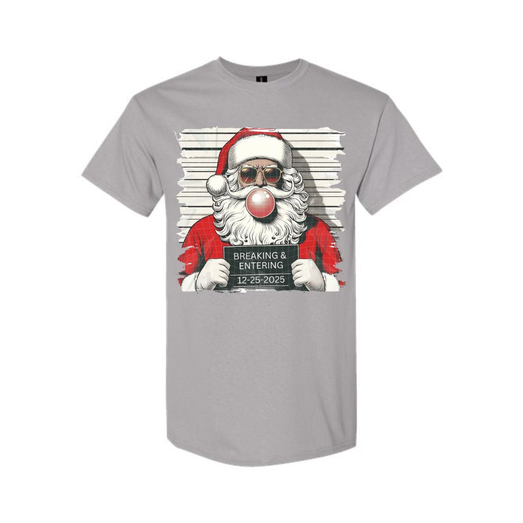 FUNNY HOLIDAY SHIRT: “Santa’s Christmas Mugshot Design”