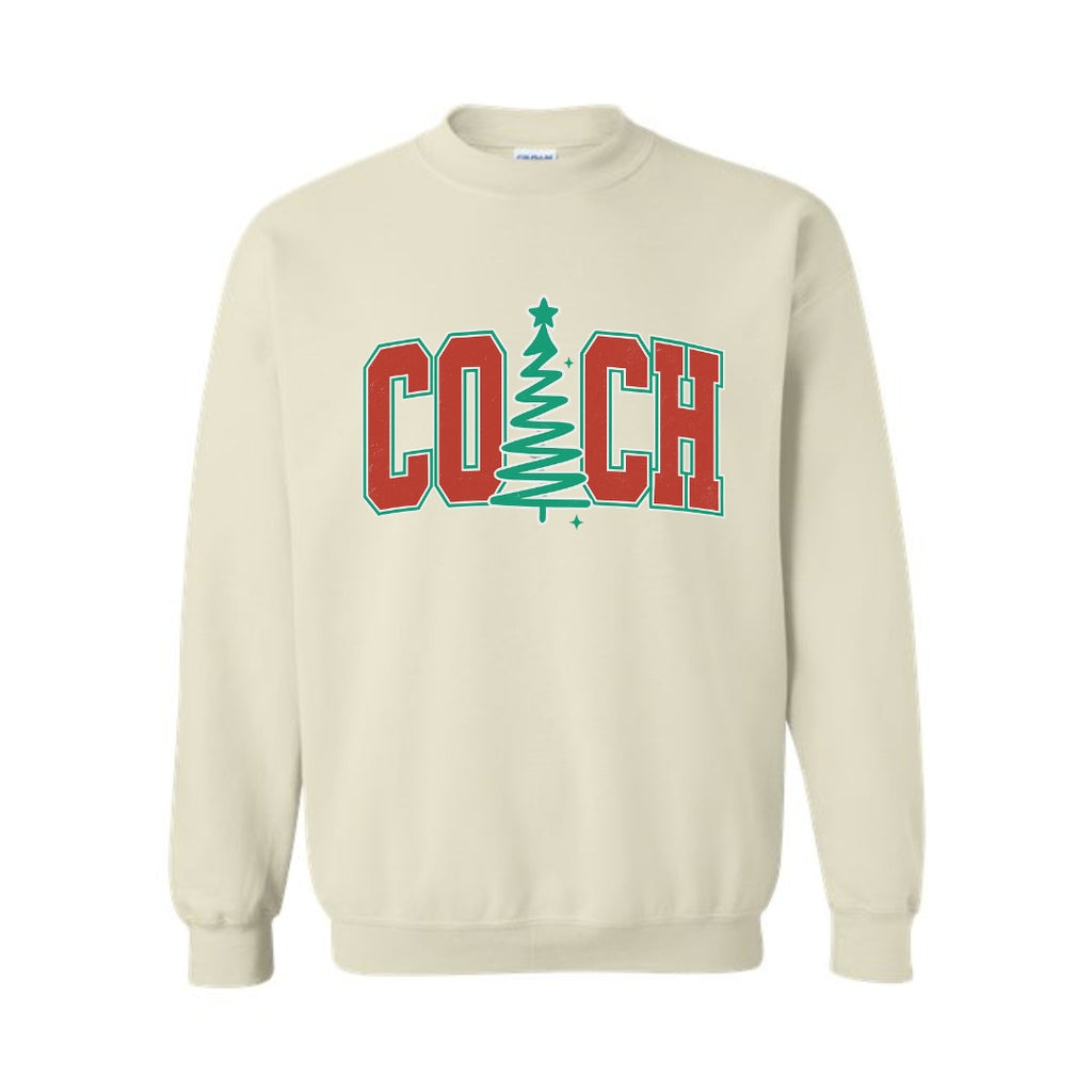 Holiday Crewneck Sweatshirt-Festive “Coach” Christmas Apparel – Holiday Gift for Sports Coaches
