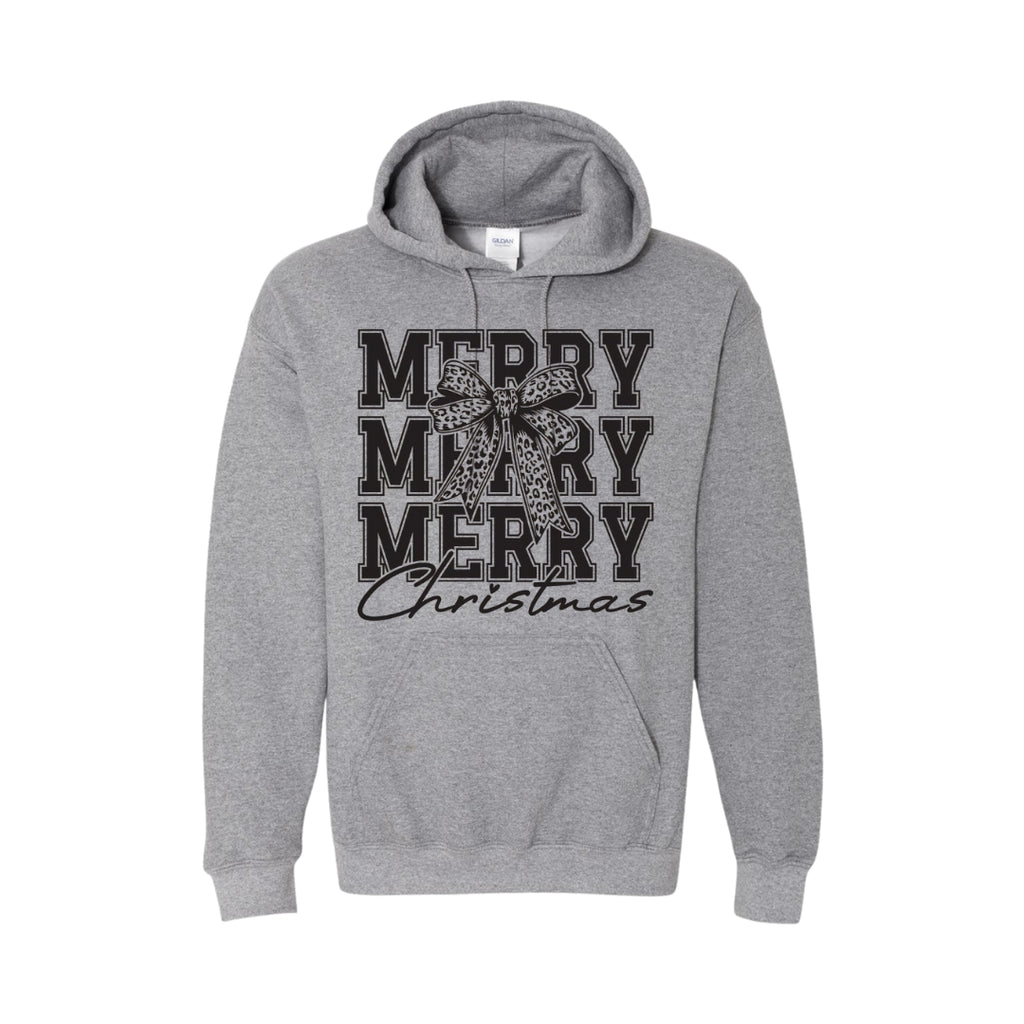 HOLIDAY HOODIE-Merry Merry Merry Christmas Graphic