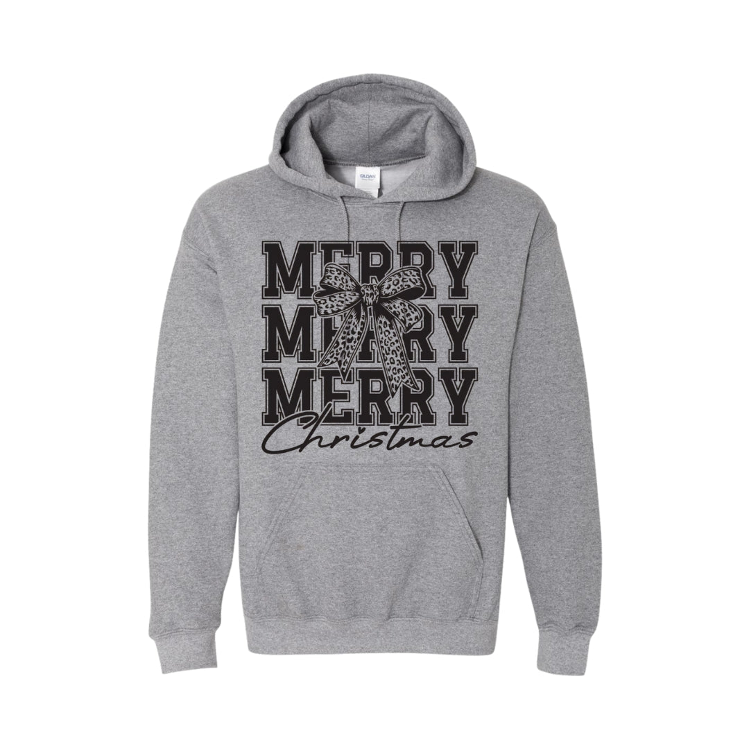 HOLIDAY HOODIE-Merry Merry Merry Christmas Graphic