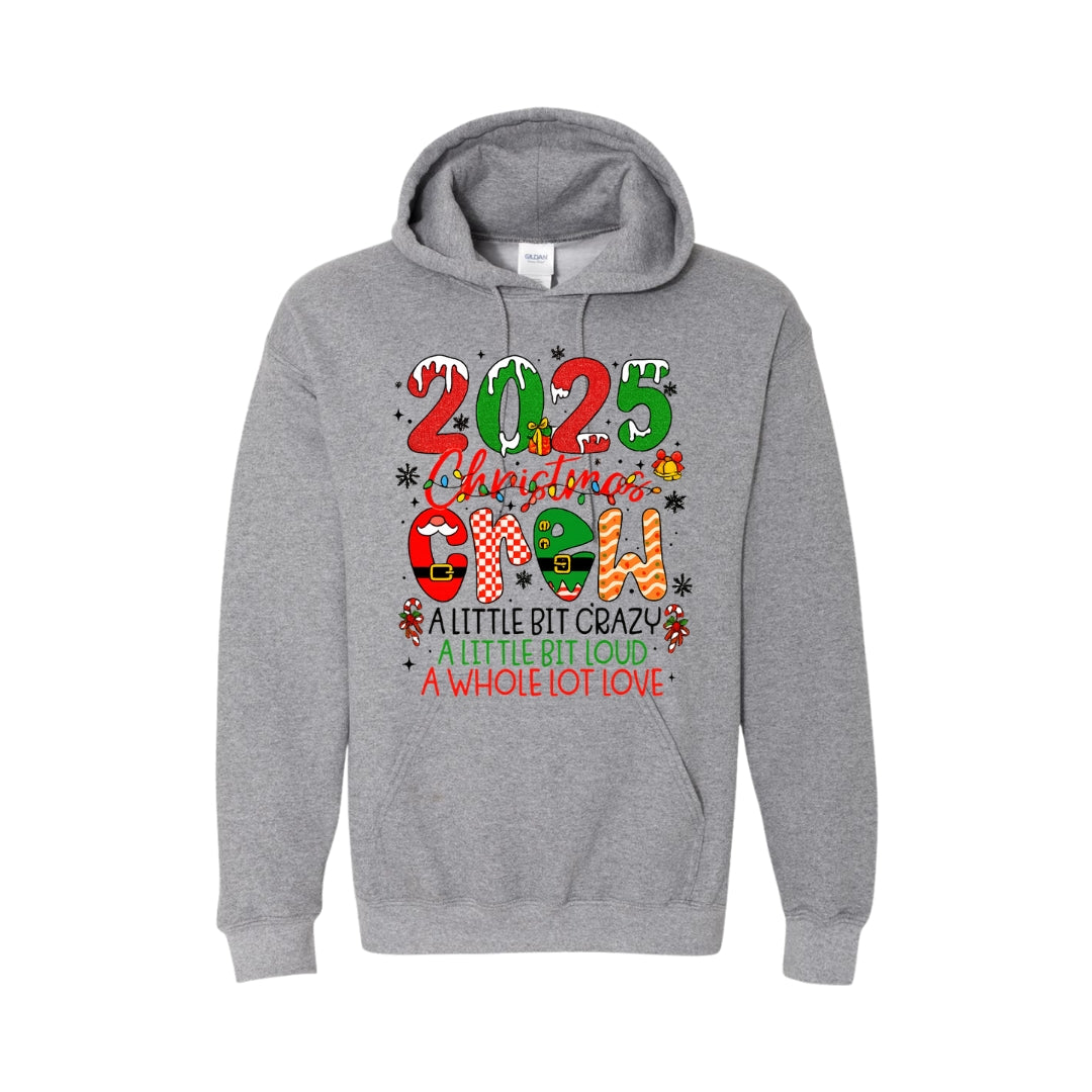 HOLIDAY HOODIE-“2025 Christmas Crew” Holiday Design