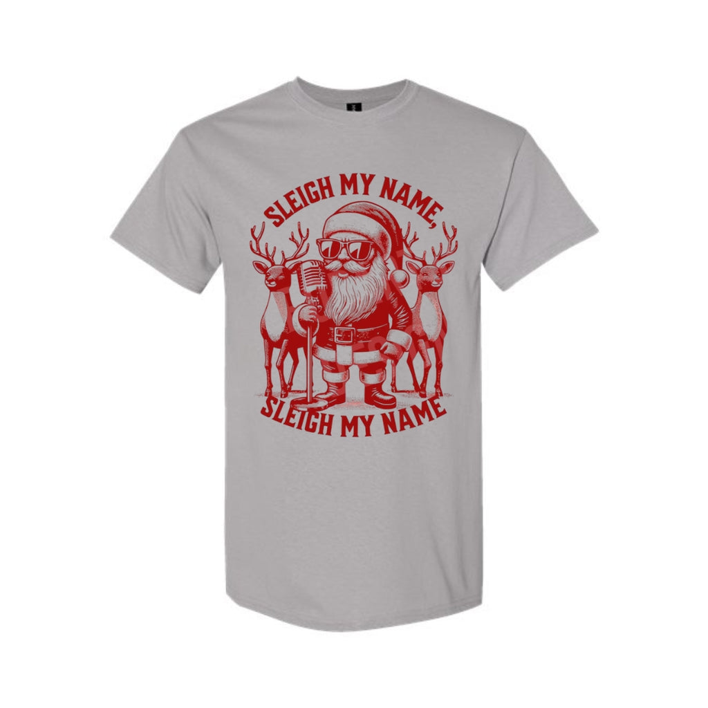 FUNNY HOLIDAY SHIRT: “Sleigh My Name Santa Concert Christmas Design”