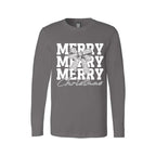 Holiday Long Sleeves-Merry Merry Merry Christmas Graphic
