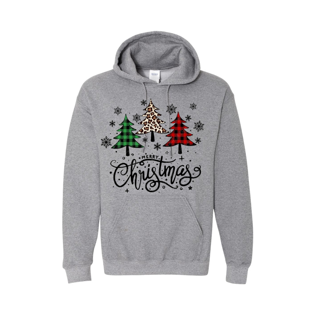 HOLIDAY HOODIE-Merry Christmas 3 Graphic Trees