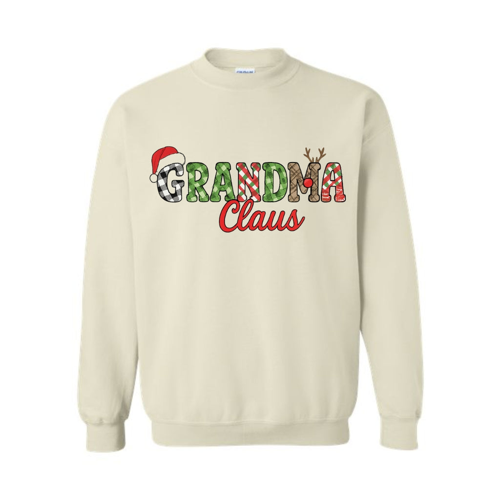 Holiday Crewneck Sweatshirt-Grandma Claus Christmas Apparel – Fun Holiday Outfit for Festive Grandmas