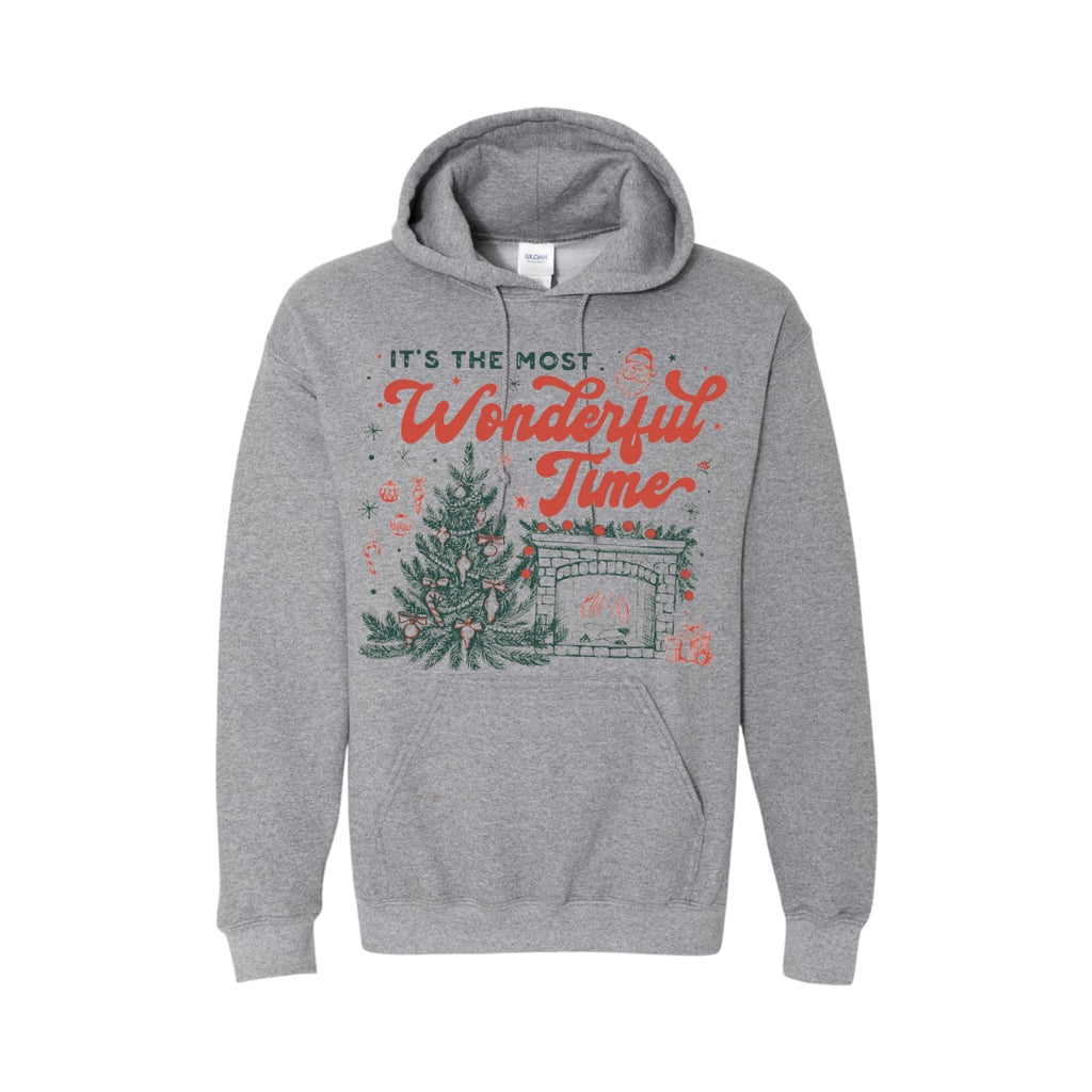 HOLIDAY HOODIE-It’s the Most Wonderful Time Christmas Graphic