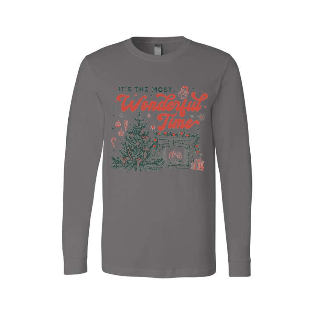 Holiday Long Sleeves-It’s the Most Wonderful Time Christmas Graphic