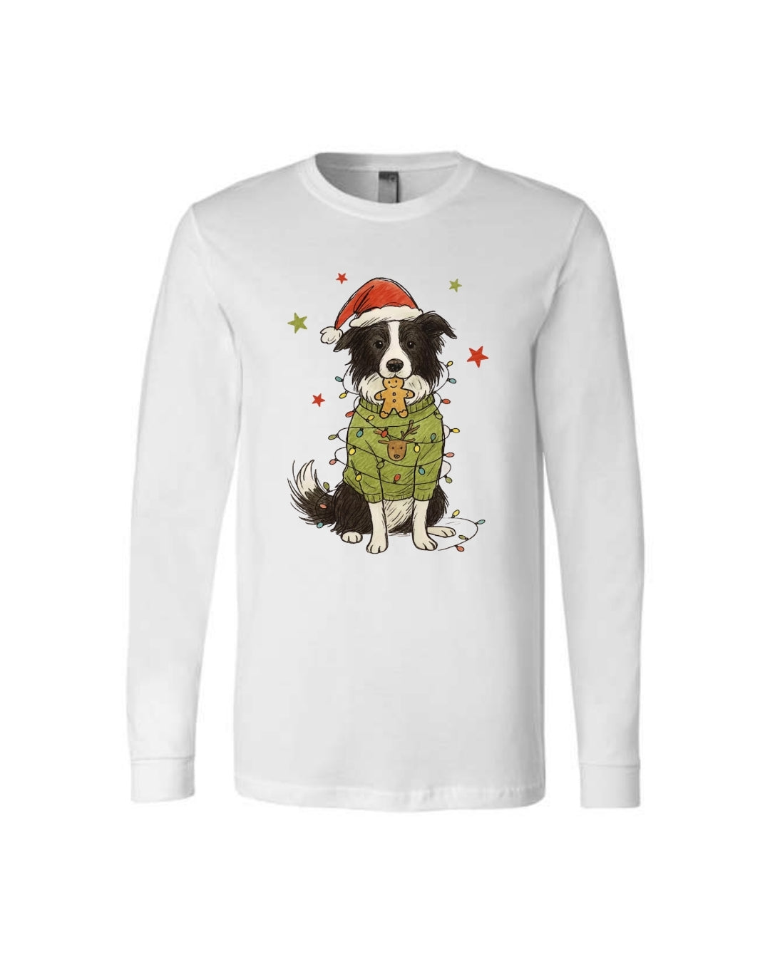 Border Collie Christmas Lights Design – Cute Holiday Dog Lover Gift