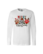 Merry Christmas Paw Print Buffalo Plaid Holiday Apparel – Cute Festive Dog Lover Design