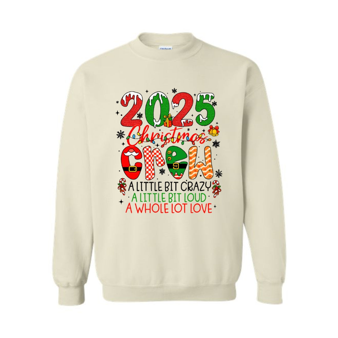 Holiday Crewneck Sweatshirt- “2025 Christmas Crew” Holiday Design