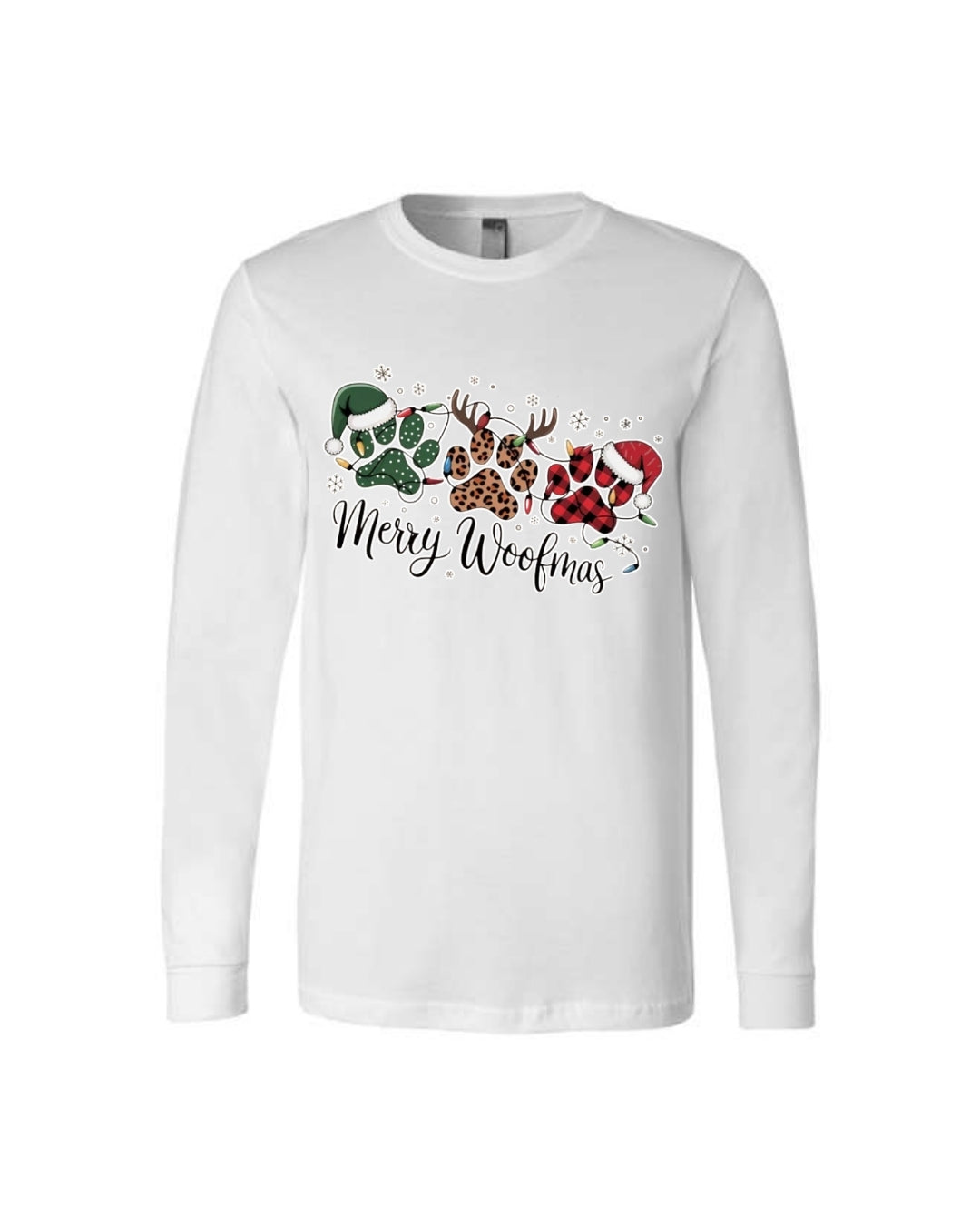 Merry Woofmas Paw Print Apparel – Festive Dog Lover Christmas Gift