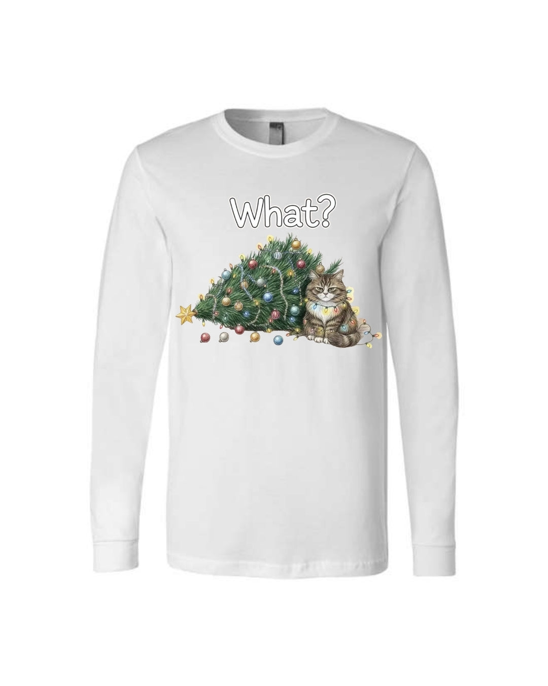 “What?” Holiday Cat Lover Gift