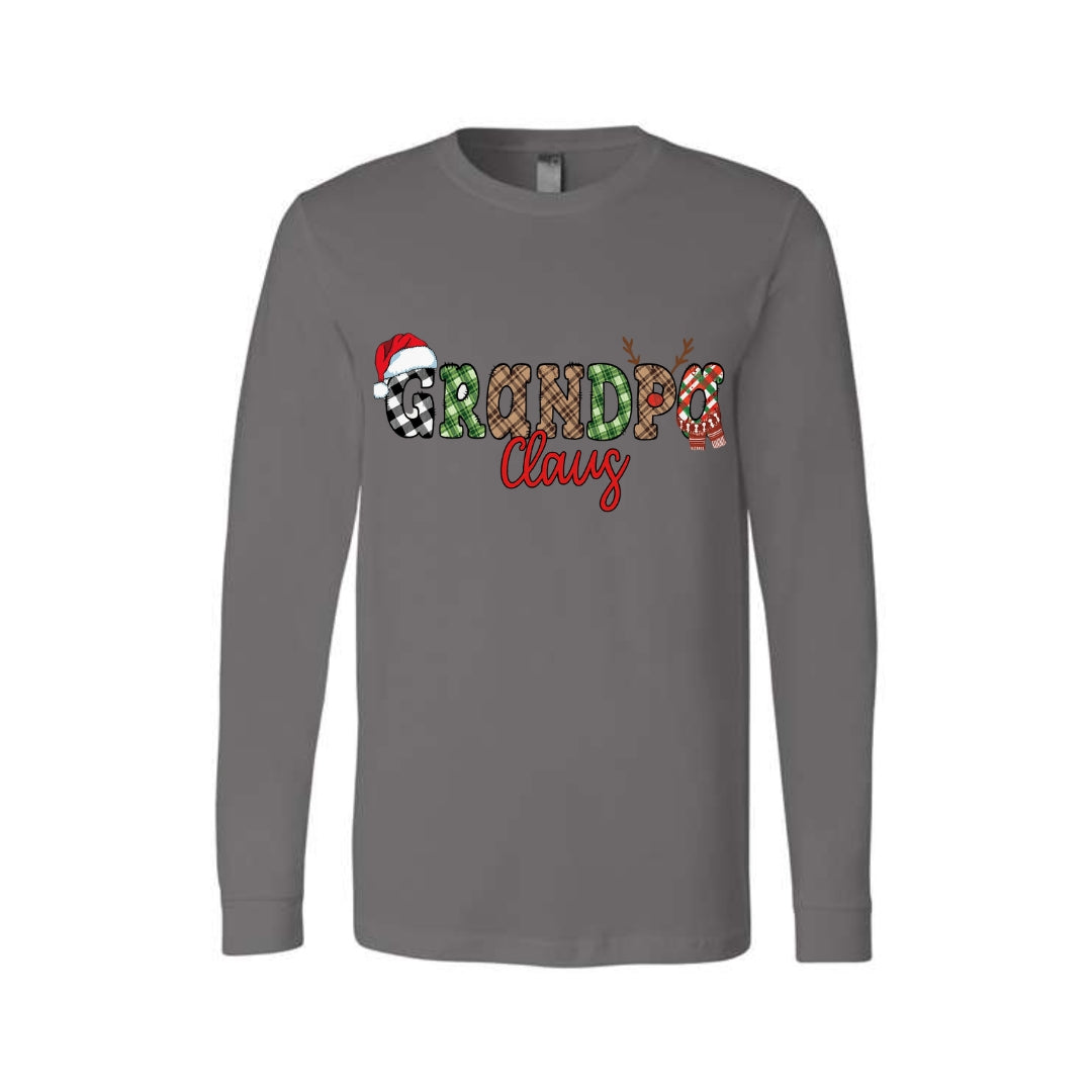 Holiday Long Sleeves- Grandpa Claus Christmas Apparel – Fun & Festive Holiday Outfit for Grandpas