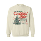 Holiday Crewneck Sweatshirt- It’s the Most Wonderful Time Christmas Graphic